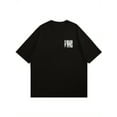 thumbnail image 1 of Men's Van Gogh Starry Night Graphic T-Shirt, Black Cotton Blend Casual Crew Neck Tee with Inspirational Quote "Don't Be So Hard on Yourself" for Spring & Summer Fashion, 1 of 5