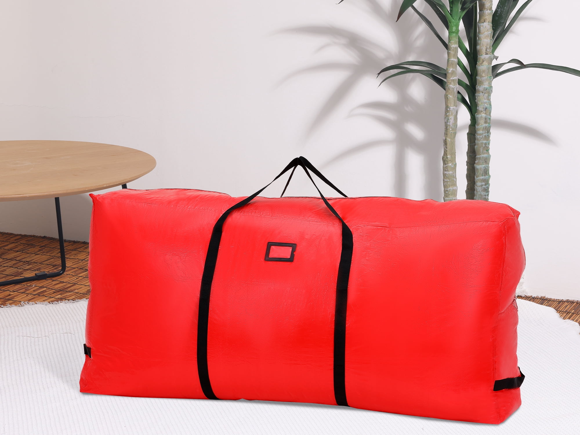 Unique Bargains 1 Pack Foldable Large Storage Bags with Handles Red 60*20*30in