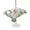 White Grass Green, variant on Outdoor Tablecloth with Umbrella Hole for Patio/Picnic/Party/Camping, Cute Animals Waterproof Table Cloth Round Cover Washable, Cartoon Summer Botanical Palm Leaves (Dia 60")