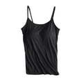 thumbnail image 4 of Comdrip Undershirts for Women, Chest Cushion Suspender Tank Top without Ring Cup Outer Wear Underwear Yoga Sports T Shirt Tank Top for Women Hot Pink XL, 4 of 4
