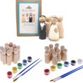 thumbnail image 3 of 10 unids / set muñecas de clavija de madera en blanco macho pintura de la mano diy favores de la boda del arte Sunnimix Muñecas de madera de la clavija, 3 of 8