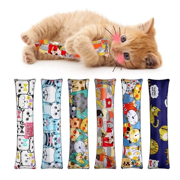 2pcs Durable Kicker Cat Toy - Catnip Kicker for Cats & Kittens - Interactive Toys for Cats - Cat Kick Stick for Indoor Cats (Random Color)