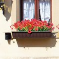 thumbnail image 3 of ZOELNIC 12 Bundles Artificial Flowers Outdoor UV Resistant Fake Flowers No Fade Faux Plants Garden Porch Window Box Decorating (Deep Red), 3 of 10