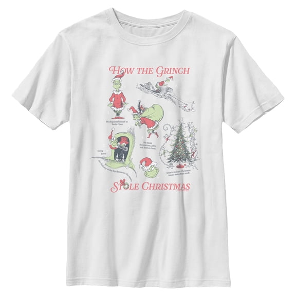 Boys The Grinch How Stole Christmas Steps T Shirt