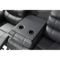 thumbnail image 4 of Kingway Furniture Faux Leather Reclining Sectional Sofa, Gray, 4 of 17