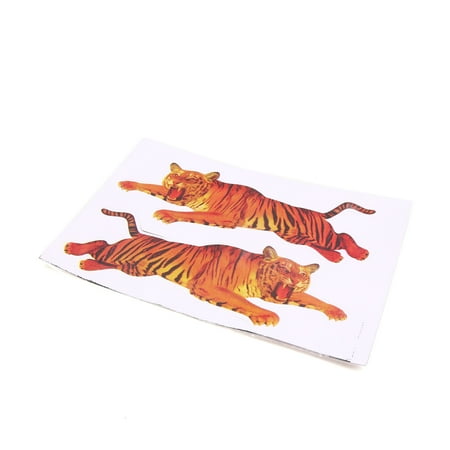Tigers 2 Car - 2 In 1 Vinyl Brown Tiger Pattern Decal Sticker for Auto Car Decorative