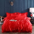 thumbnail image 1 of Juego de cama de satén - Rojo, 1 of 6