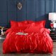 thumbnail image 1 of Juego de cama de satén - Rojo, 1 of 6