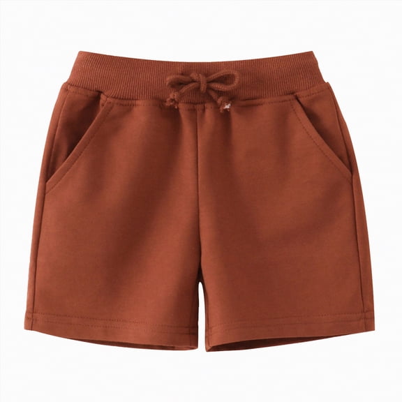 Kogui Cargo Shorts for Toddler Boys Boys Lightweight Cargo Shorts Kid Drawstring Shorts Kids Hiking Short 4t 5t (Brick Red,4-5 Years)
