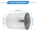 thumbnail image 4 of Unique Bargains 127mm/5"OD Straight 6061 Aluminum Alloy Tube Intercooler Surface Polishing Air Intake Connection Hose Double Flat Head 150mm 5.9"(L) 1mm 0.04"(T), 4 of 6