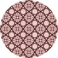thumbnail image 1 of Ahgly Company Machine Washable Indoor Round Transitional Pink Area Rugs, 7' Round, 1 of 7