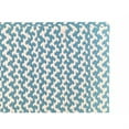 Zig Zag Braided Rug 4X6 Teal & White