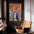 thumbnail image 5 of Epic Art 'Sitting Bull red' by Dean Russo, Acrylic Glass Wall Art, 24"x36", 5 of 8