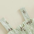 thumbnail image 5 of KPOPLK Newborn Baby Girl Summer Clothes 2Pcs Floral Embroidery Shorts Set Cute Baby Girl Outfit Set(12-18 Months,Light Green), 5 of 9