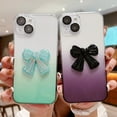 thumbnail image 6 of Dteck Case for Apple iPhone 13,Camera Lens Protection Luxury Gradient Color Transparent Back with Bow Tie PC Phone Case for Women Girl,Green, 6 of 9