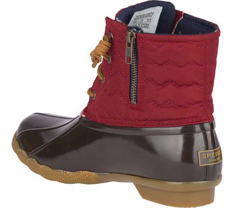 red sperry duck boots