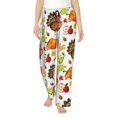 thumbnail image 1 of Fotbe Thanksgiving Turkey Pantalones de Pijama para Mujer, Pantalones de Dormir, Pantalones Pj con Cordón y Bolsillos-Large, 1 of 6