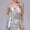 25#Silver, variant on Womens Sparkly Sequin Fringe Tops V-neck Vest Metallic Holographic Halter Camis Tops Dance Rave Party Clubwear Wearing Silver