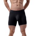 thumbnail image 3 of HVOBTTY Mens Fashion Loose Underpants, Everyday Comfortable Briefs for Men, Men's Casual Solid Color Sports Lightweight Breathable Loose Long Length Underpants Black, L, 3 of 5