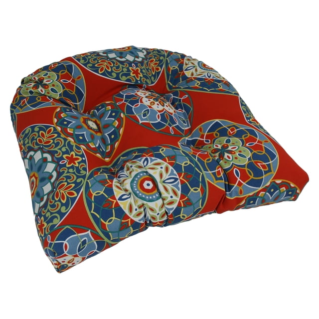 Coussin de Chaise de Salle à Manger Extérieur en Polyester Filé Tufté en Forme de U de 19 Pouces - Cera