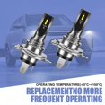 thumbnail image 3 of 2 PCS Car LED Fog Light Bulb, H4 H7 H8 H11 Super Bright 80W Vehicle Lighting Bulbs Replacement, Universal Automotive Fog Light -GSL, 3 of 5