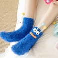 thumbnail image 4 of Crazy Funny Fuzzy Silly Socks for Women,Girls Fluffy Slipper Novelty Fun Socks,Men Cute Cozy Soft Animal Sock (3 pairs), 4 of 5
