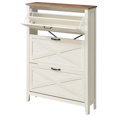 thumbnail image 3 of Mueble Zapatero, 3 Cajones Plegables, para 18-24 Pares de Zapatos, Blanco, 3 of 6