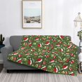 thumbnail image 3 of Vsdgher Christmas Hat sock Pattern Fleece Throw Blanket, Horizontal Fleece Bedding Home Decor for Couch & Bed All Season Use -40"x30", 3 of 6