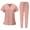 Pink, variant on Women's Scrubs Set Nurse Work Clothing Nursing Uniform for Beauty Salon Black S