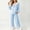 #1Blue, variant on Acaics Girls' 2 Piece Plaid Pajama Set: Lace Ruffle Crew Neck Long Sleeve Loose Wide Leg Sleepwear Pants, Soft Casual All Season Loungewear Outfits for Girls Ages 2–17