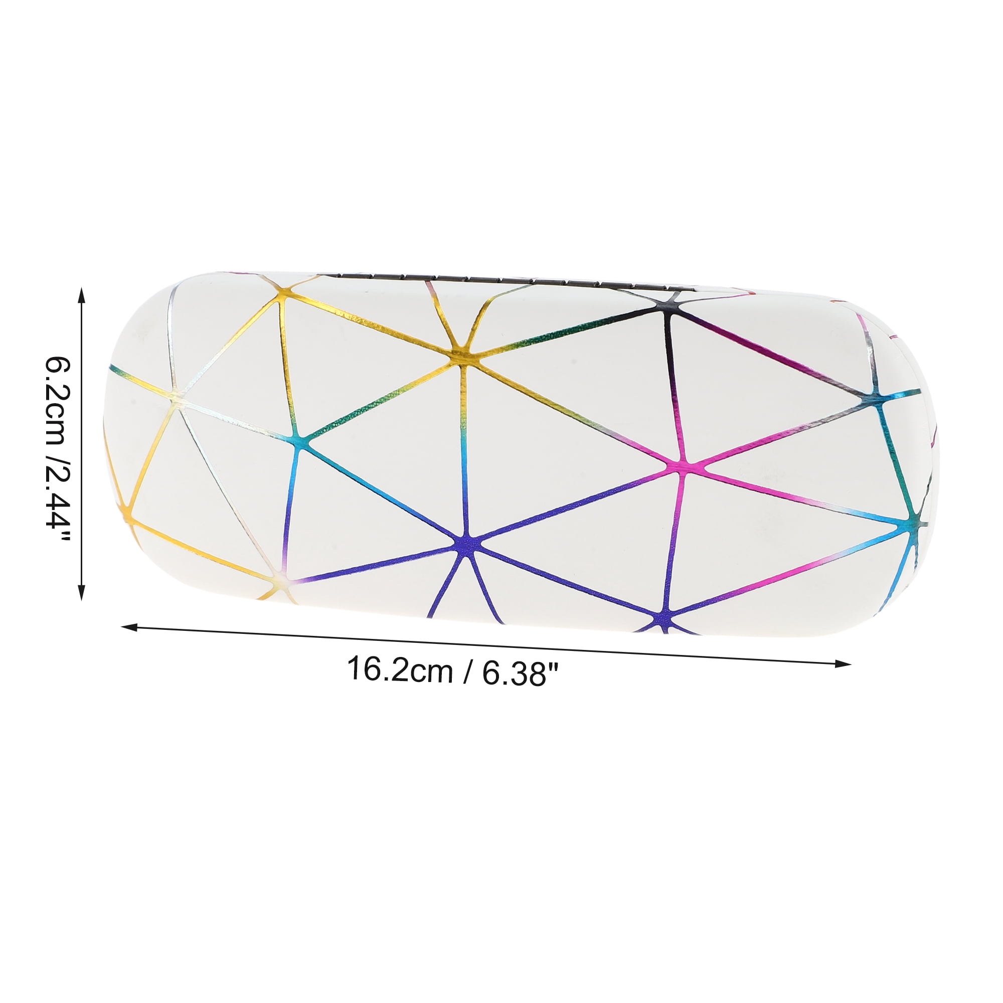 Unique Bargains Colorful Eyeglasses Case Storage 6.38"x2.44"x1.46" White