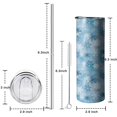 thumbnail image 5 of 20oz Light Blue Christmas Snowflake Pattern Skinny Tumblers Stainless Steel Tumbler with Lid and Straw,Vacuum Insulated Double Wall Travel Tumbler Cups with Cleaning Brush for Coffee,Tea, 5 of 6