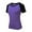 Purple, variant on Fysho Womens Quick Dry Short Sleeve Yoga Fitness Running Sports Training Elastic Round Neck T-Shirt