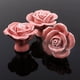 thumbnail image 5 of GOOHOCHY 8 pomos de cerámica con forma de rosa para puertas de armarios de cocina, cajones y tiradores (rosa), 5 of 8