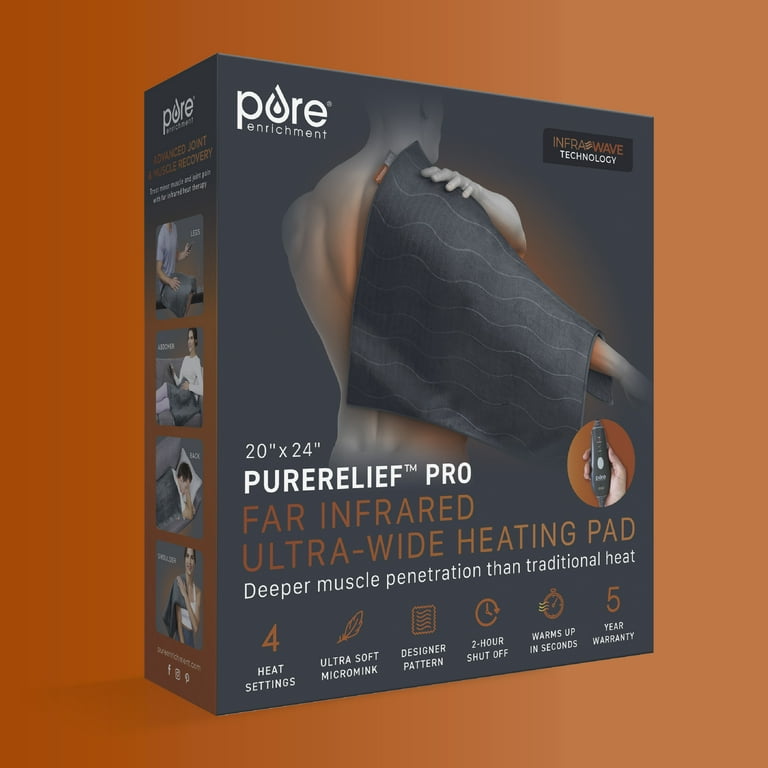 PureRelief Pro Far Infrared Neck & Shoulder Heating Pad | Pure Enrichment