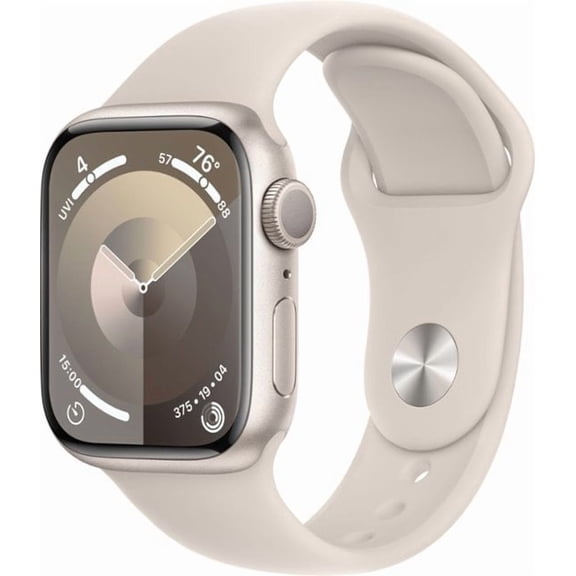 Restored Apple Watch Series 9 Aluminum 41mm A2978 (GPS Only, No Cellular) Starlight (Refurbished)