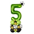 thumbnail image 2 of 40-Inch Green Football Number Balloon – Soccer-Themed Latex & Foil Decor for Boys’ 1st–9th Birthday (Paper), 2 of 7
