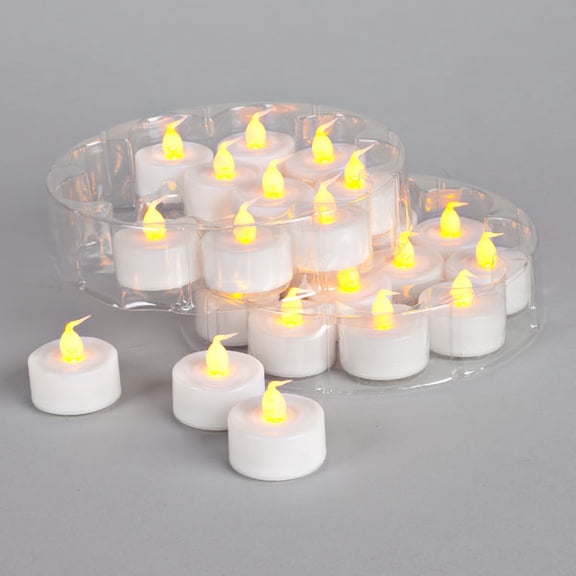 Gerson Company 1.5"D x 1.6"H Flameless B/O LED Tea Lights, 24-Piece Set
