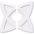 thumbnail image 1 of Ekena Millwork CMP28CM2-07000 28 in. OD x 7 in. ID Square Cosmo Architectural Grade PVC Contemporary Ceiling Medallion - 2 Piece, 1 of 1