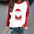 thumbnail image 2 of IROINNID Clearance Christmas Sweatshirts for Women Long Sleeve Crewneck Christmas Printing New Year Casual Tops for Fall and Winter,Red, 2 of 4