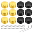 thumbnail image 1 of Uxcell 12 Pcs Footswitch Toppers Guitar Pedal Button Caps Footswitch Cover, Black, Gold, 1 of 5