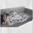 thumbnail image 6 of Ballet Soft Flannel Fleece Throw Blanket, Classic Dancers in Baroque Medieval Ballerina Dress with Stars and Scrolls, Cozy Plush for Indoor and Outdoor Use, 50" x 60", Black and White, by Ambesonne, 6 of 6