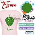 thumbnail image 1 of ESSMO Green Apple Flock Heat Transfer Vinyl HTV Sheet T-Shirt 20" Wide Iron On Heat Press DF20 20"x96", 1 of 7