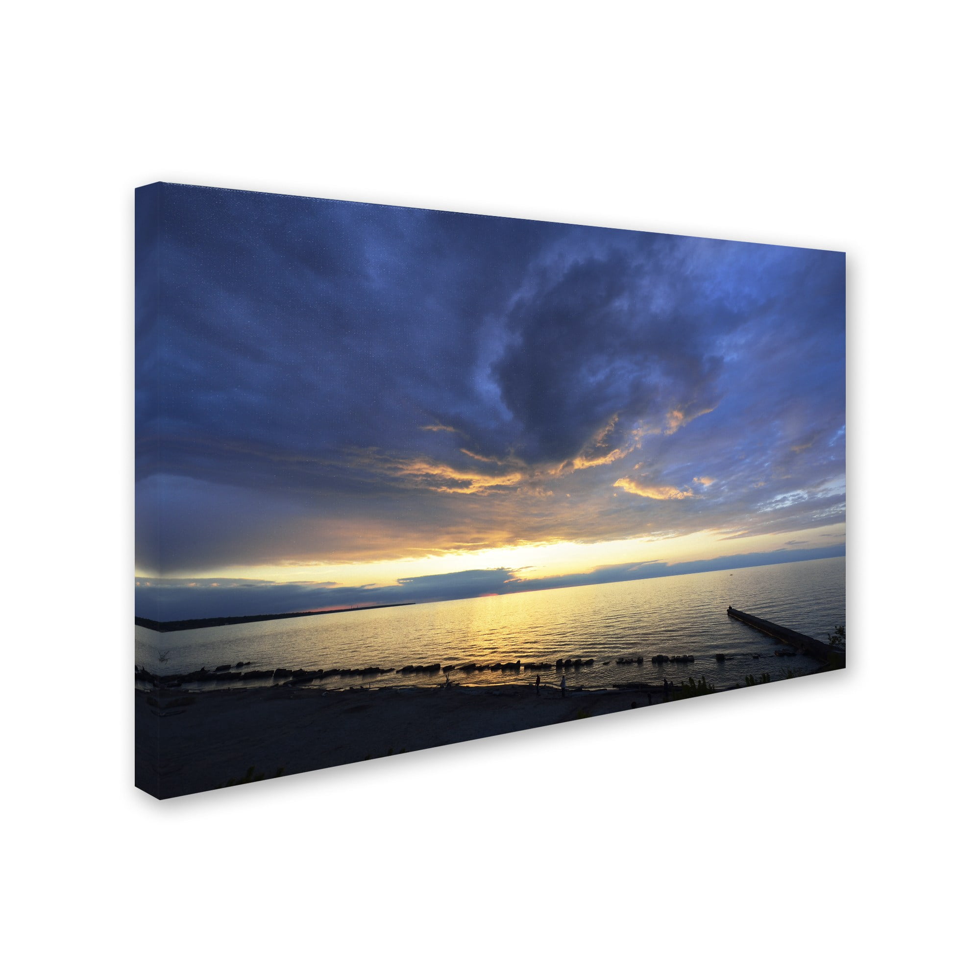 Trademark Fine Art "Sweeping North Coast Sunset" Canvas Art by Kurt Shaffer