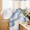 thumbnail image 2 of No Hook Shower Curtain with Built-in Rings - Gray Slate Blue Washable Waterproof Fabric Bathroom Curtains for Hotel,Rentals, Stall 54 X 78 Inch , Abstract Marble Textured, 2 of 9