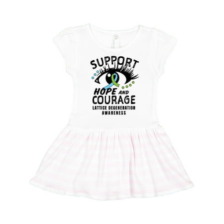 

Inktastic Lattice Degeneraton Support Hope and Courage Gift Toddler Girl Dress