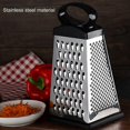 thumbnail image 5 of Four-Sided Grater with Ergonomic Handle and Rubber Ring for Cheese, Vegetable, and Potato Cutting, 5 of 5
