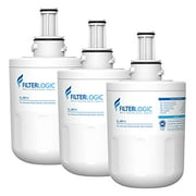 FilterLogic DA29-00003G Refrigerator Water Filter, Replacement for Samsung DA29-00003B, RSG257AARS, RFG237AARS, HAFCU1, RFG297AARS, RS22HDHPNSR, WSS-1, 3 Filters