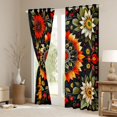 thumbnail image 3 of Manfei Retro Rustic Flower Blackout Curtains Set of 2 (52x84 Each),Natural Plant Daisy Window Curtains,bohemian Exotic Floral Curtains and Drapes For Girls Kids,Super Cozy Room Decor, 3 of 6