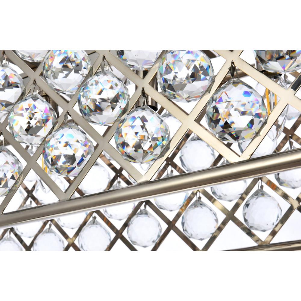 1216 Madison Collection Pendant Lamp L:50in W:13in H:15in Lt:7 Polished Nickel Finish Royal Cut Crystal (Clear)